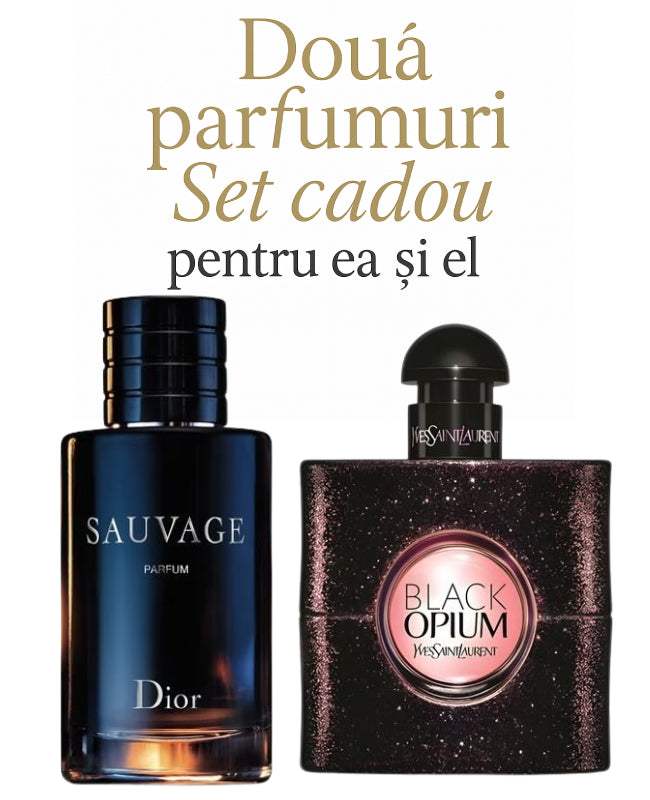 Set cadou: Dior Sauvage 100ml (Tester) + Thierry Mugler Alien 90ml (Tester)