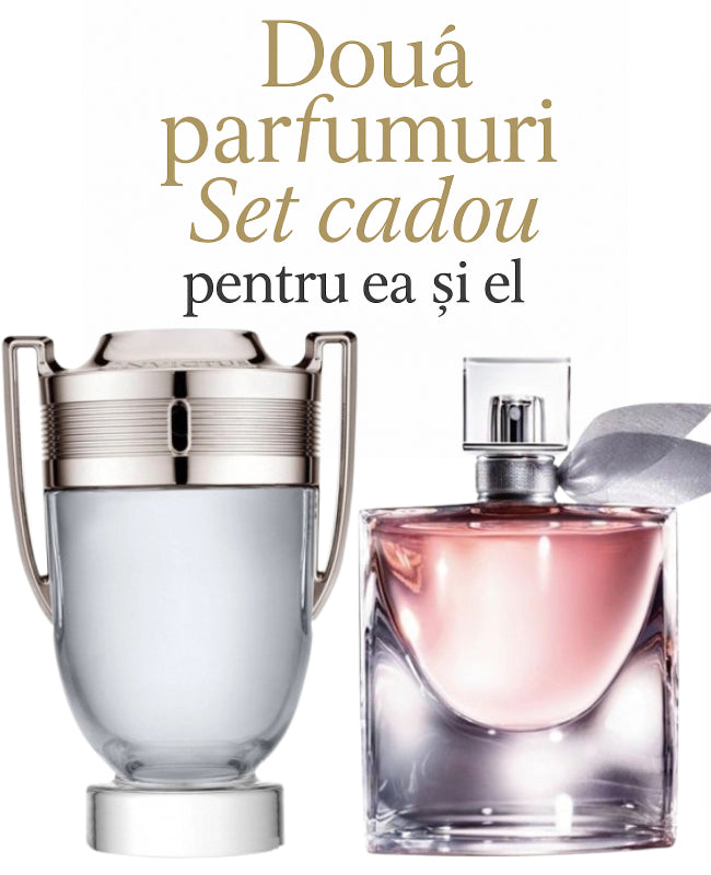Set cadou: Paco Rabanne Invictus 100ml (Tester)+ Lancome La Vie Est Belle 75ml (Tester)