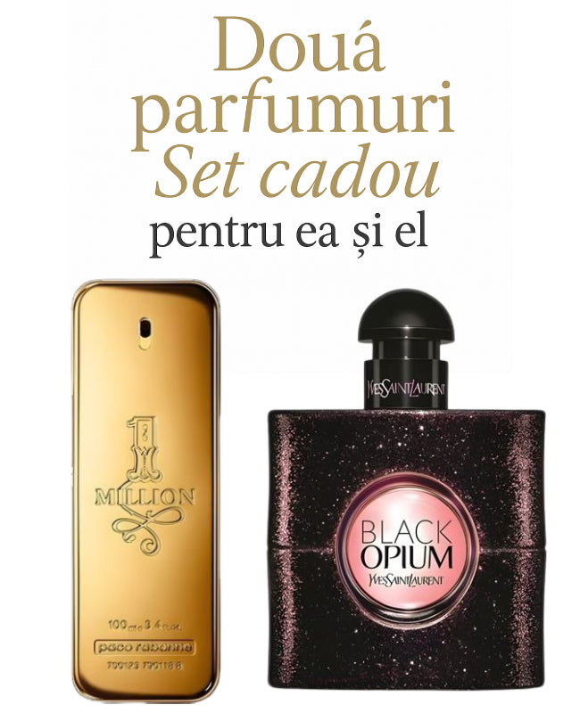 Set cadou: Paco Rabanne 1 Million 100ml (Tester) + Yves Saint Laurent Black Opium 90ml (Tester)