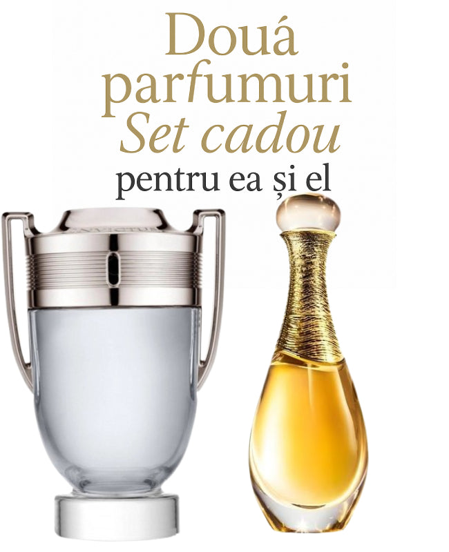 Set cadou: Paco Rabanne Invictus 100ml (Tester)+  Christian Dior J’Adore 100ml (Tester)