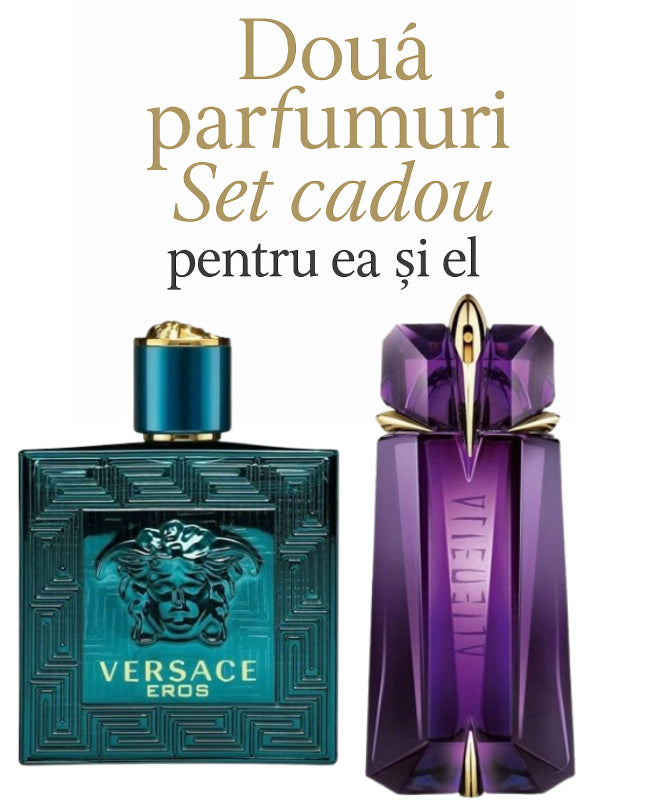 Set cadou: Versace Eros 100ml (Tester)+ Thierry Mugler Alien 90ml (Tester)
