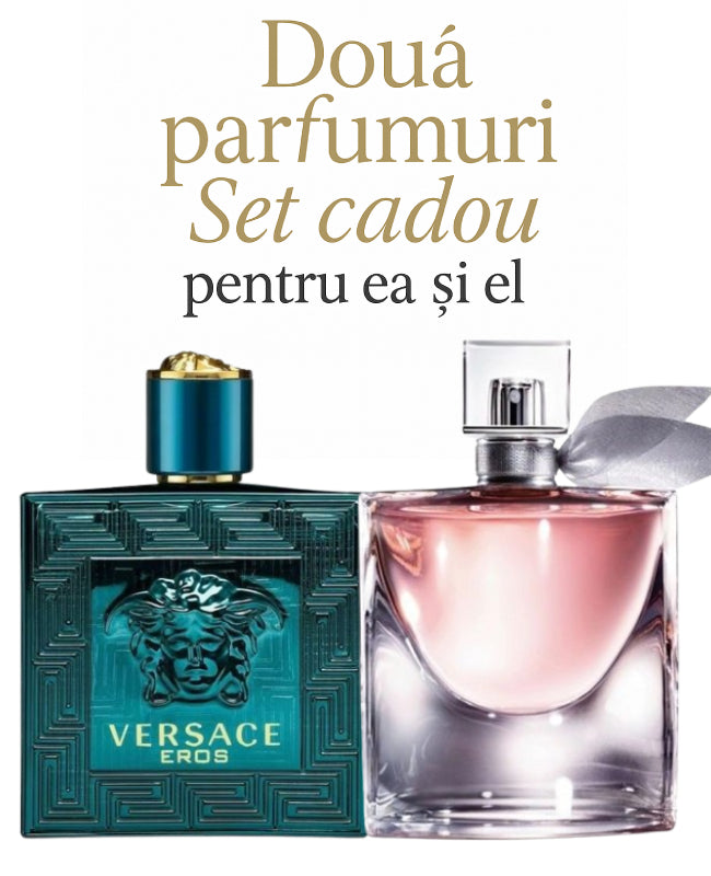 Set cadou: Versace Eros 100ml (Tester)+ Lancome La Vie Est Belle 75ml (Tester)