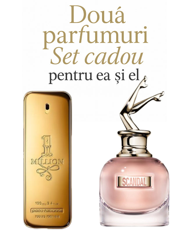 Set cadou: Paco Rabanne 1 Million 100ml (Tester) + Jean Paul Gaultier Scandal 80ml (Tester)