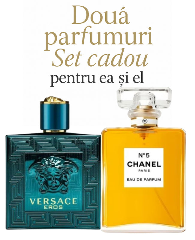 Set cadou: Versace Eros 100ml (Tester)+  Coco Chanel No.5 100ml (Tester)