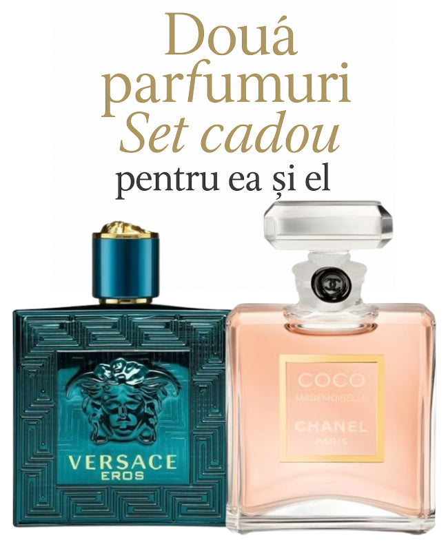Set cadou: Versace Eros 100ml (Tester)+  Coco Chanel Mademoiselle 100ml (Tester)