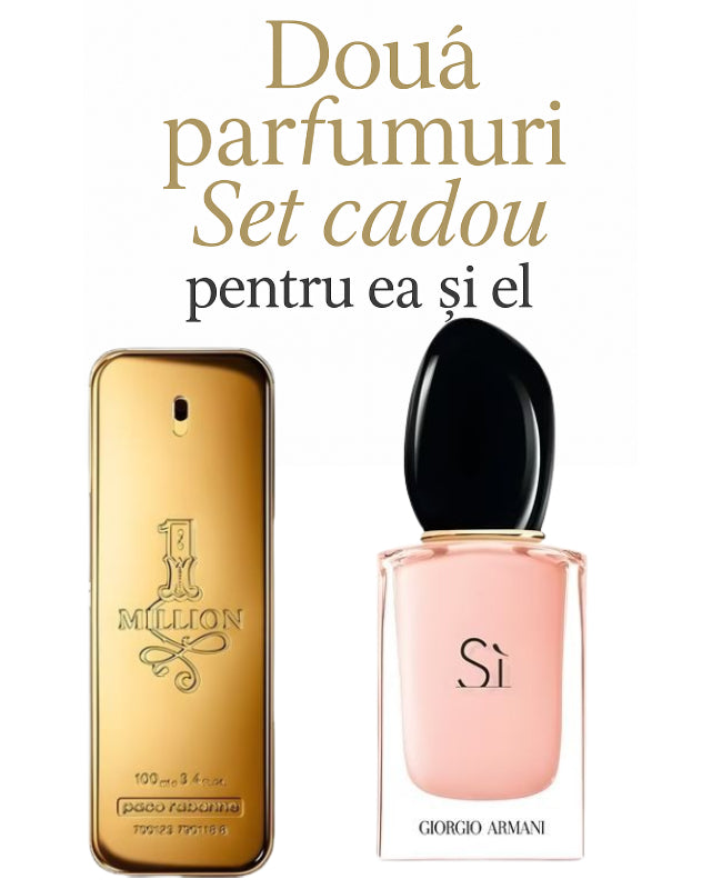 Set cadou: Paco Rabanne 1 Million 100ml (Tester) + Giorgio Armani Si 100ml (Tester)