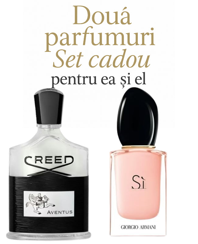 Set cadou: Creed Aventus 100ml (Tester) +Giorgio Armani Si 100ml (Tester)