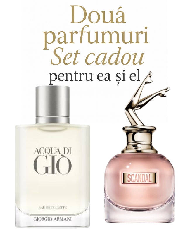 Set cadou: Giorgio Armani Acqua di gio 100ml (Tester) +Jean Paul Gaultier Scandal 80ml(Tester)