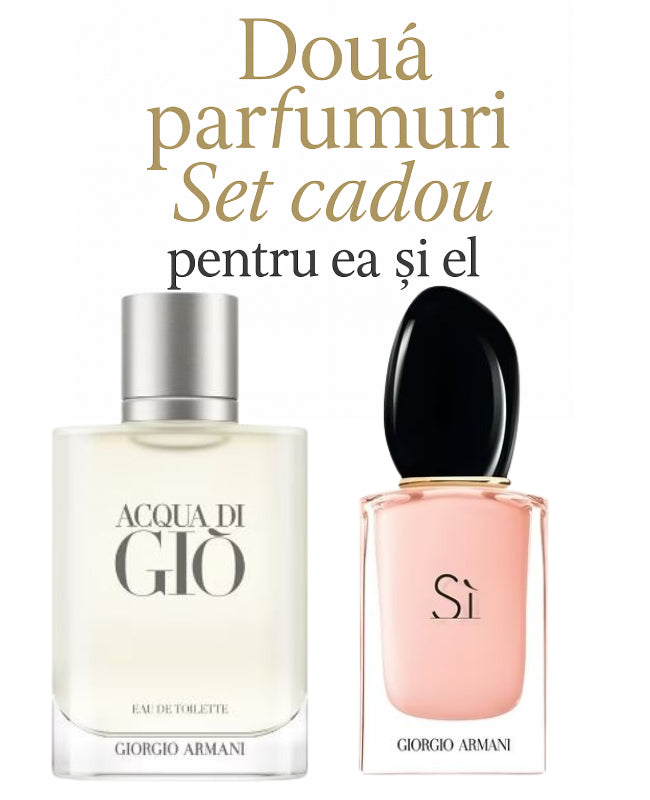 Set cadou: Giorgio Armani Acqua di gio 100ml (Tester) +Giorgio Armani Si 100ml (Tester)