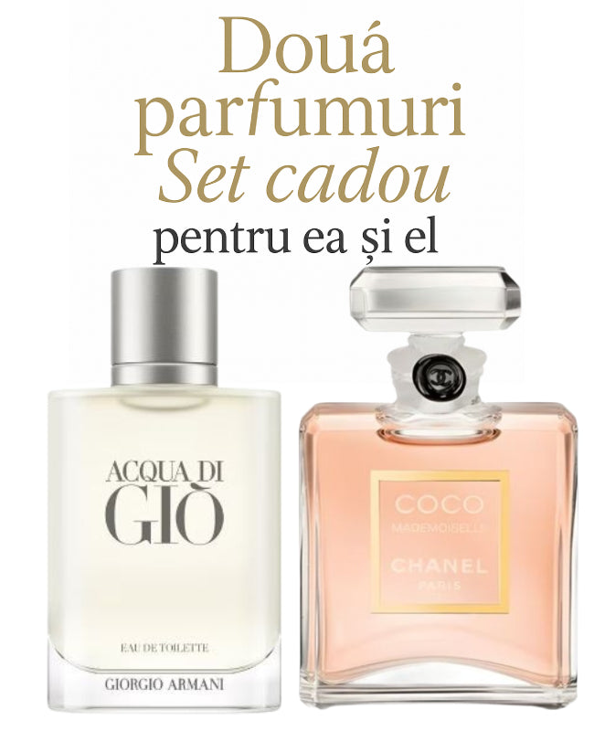 Set cadou: Giorgio Armani Acqua di gio 100ml (Tester) +Coco Chanel Mademoiselle 100ml (Tester)