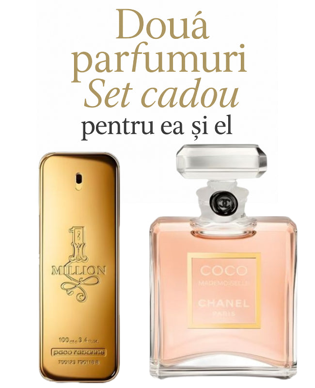 Set cadou: Paco Rabanne 1 Million 100ml (Tester) + Coco Chanel Mademoiselle 100ml (Tester)