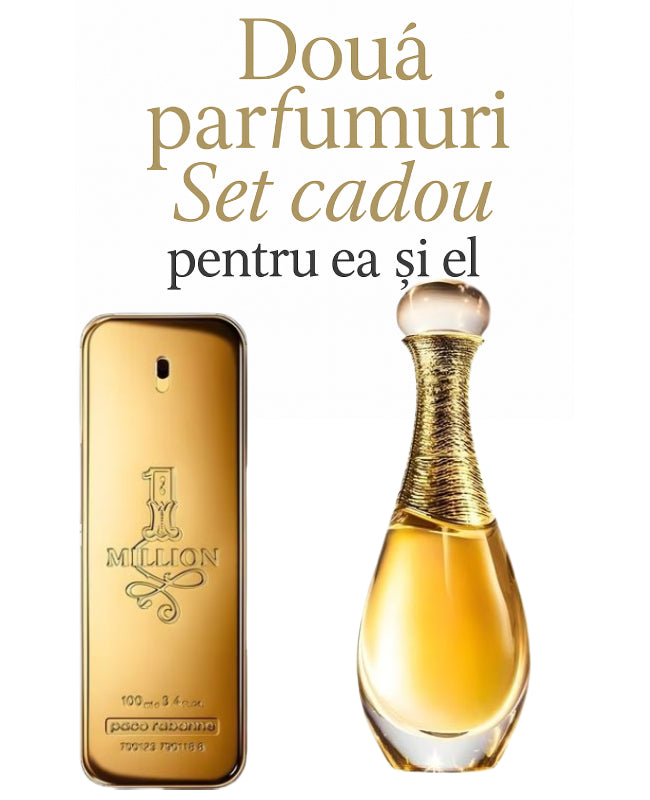 Set cadou: Paco Rabanne 1 Million 100ml (Tester) + Christian Dior J’Adore 100ml (Tester)