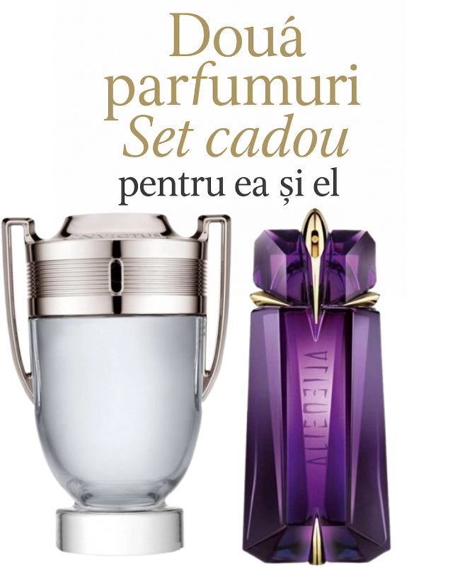 Set cadou: Paco Rabanne Invictus 100ml (Tester)+ Thierry Mugler Alien 90ml (Tester)